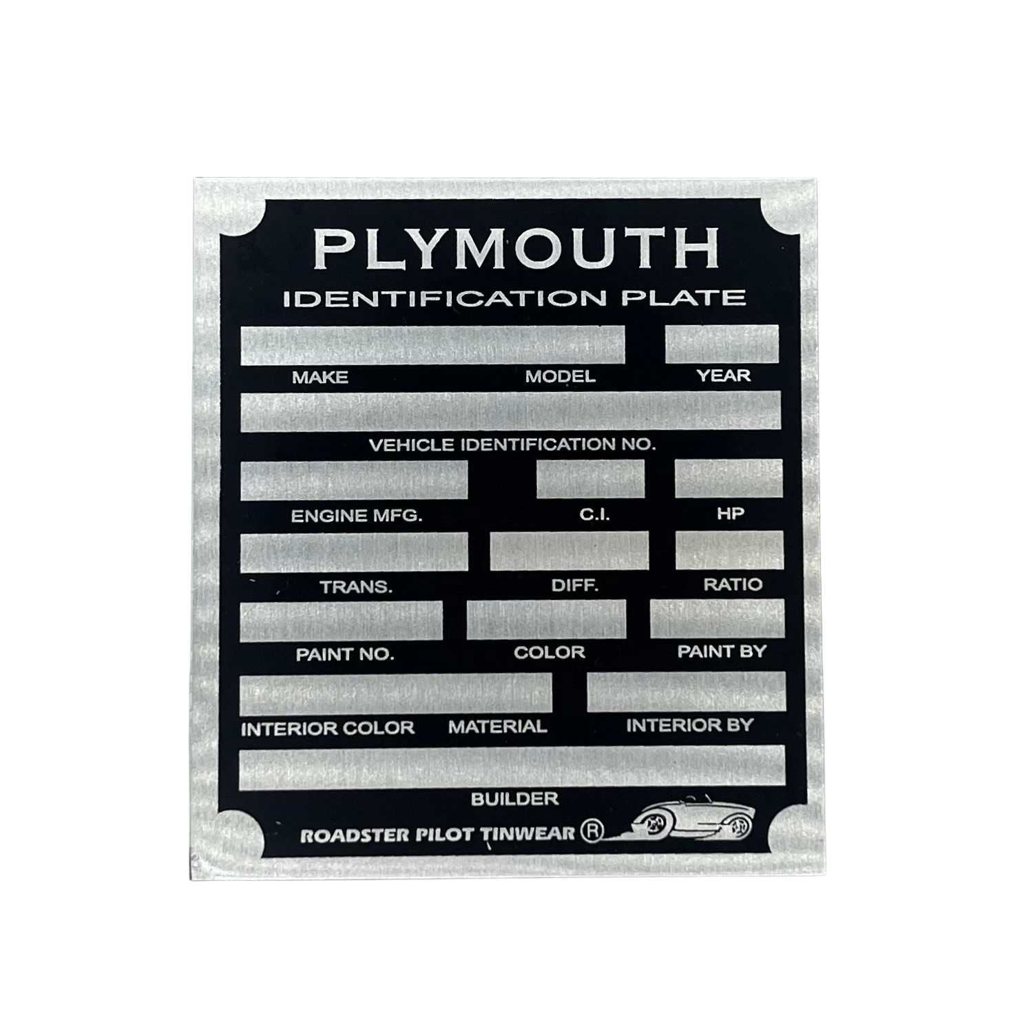 H3 VIN Tag – Plymouth ID Plate