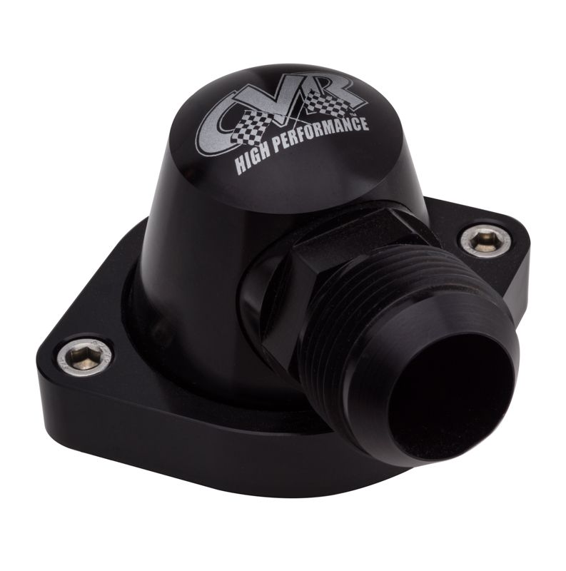 90° Swivel Thermostat Housing – Chev LS, 16AN, Black
