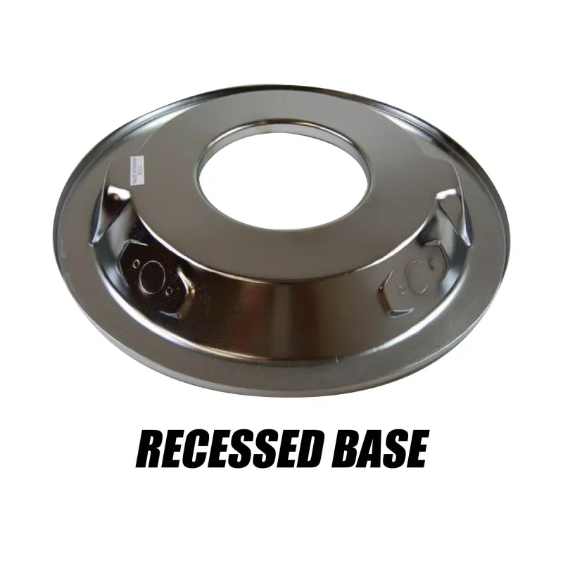 14" x 3" Chrome Muscle Car Air Cleaner Set, Recessed Base