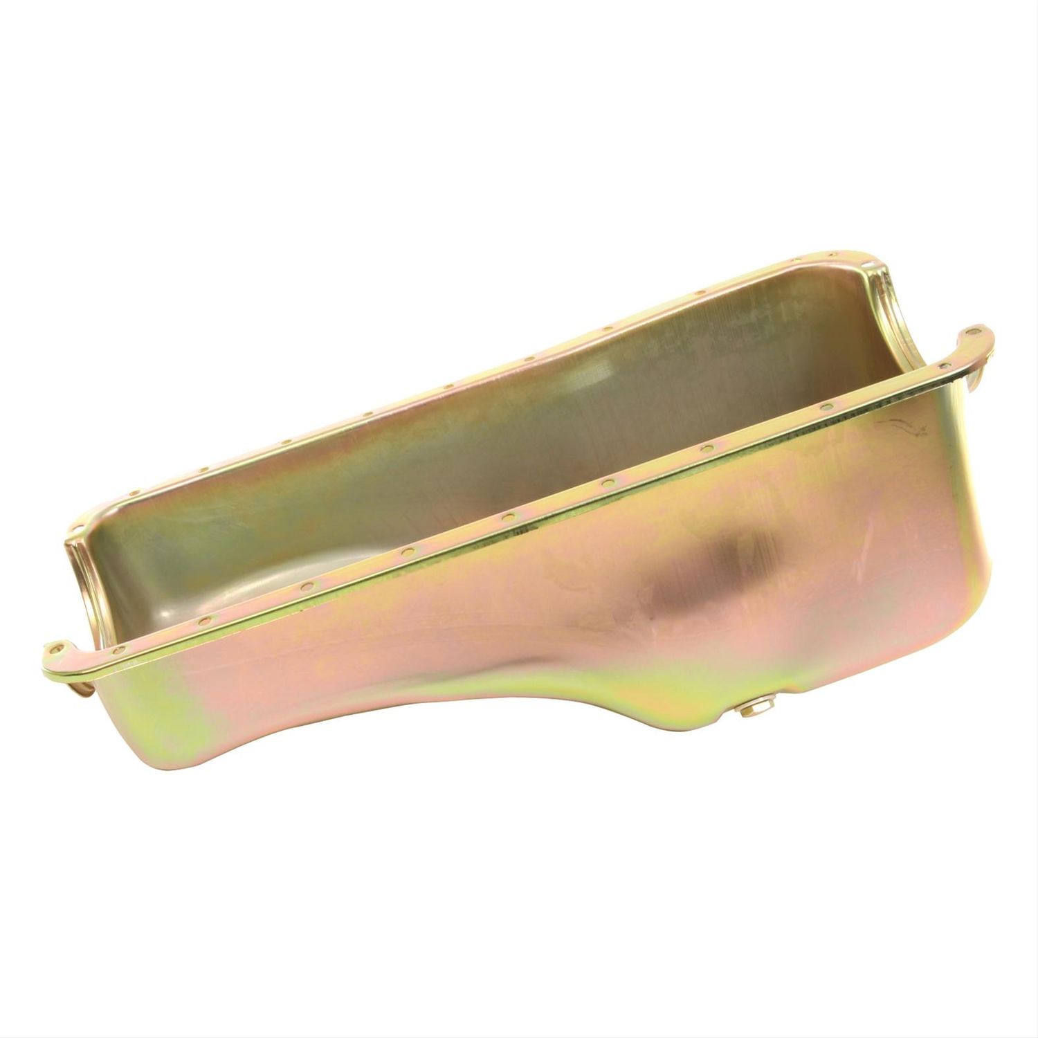 5 Qt Stock Replacement Oil Pan, Front Sump, Ford 429–460, Gold Zinc
