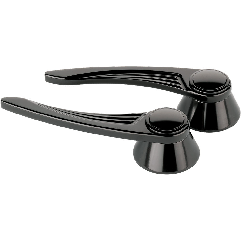 Ball Milled Door Handles, Black Anodized, Pair