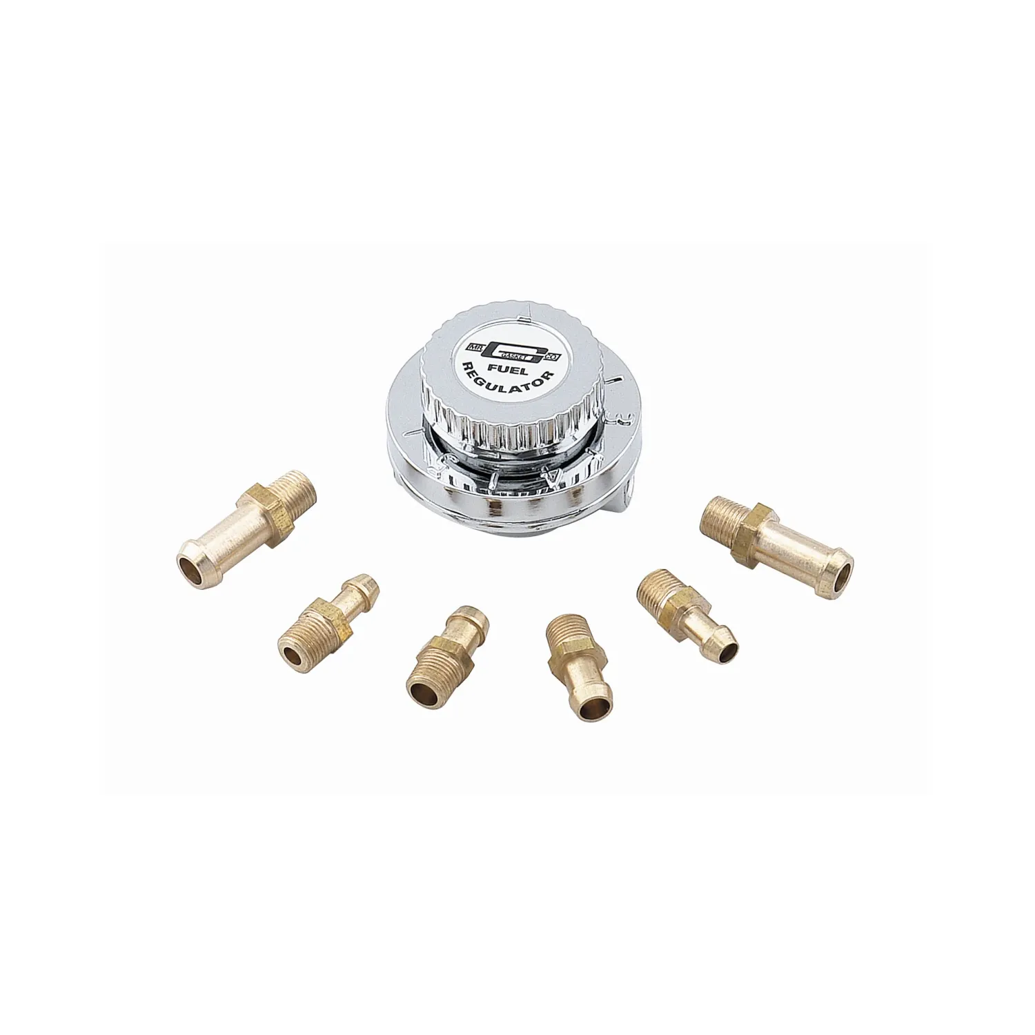 Adjustable Fuel Pressure Regulator, 1–6 PSI, Chrome