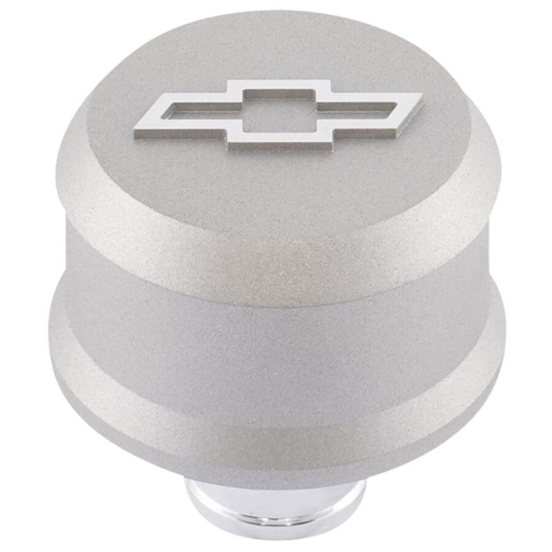 Slant-Edge Aluminum Push-In Breather Cap, Gray Crinkle, Bowtie
