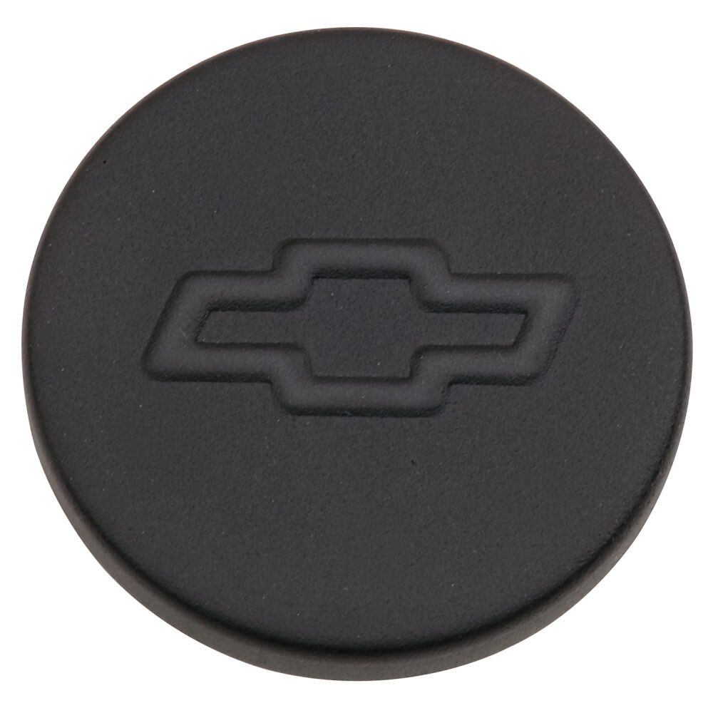 Push-In Oil Filler Cap, Black Crinkle, Chevy Bowtie