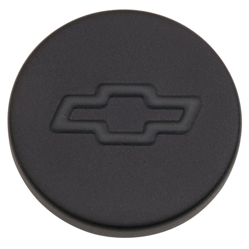 Push-In Oil Filler Cap, Black Crinkle, Chevy Bowtie