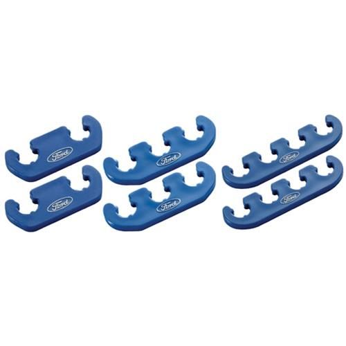 Ford Performance Spark Plug Wire Dividers, Blue, Set of 6