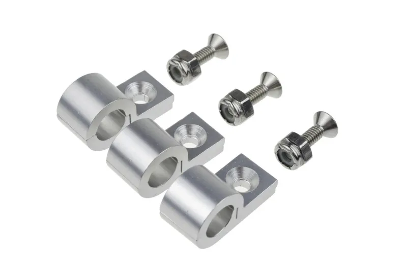 3/16" Aluminum Line Clamps, Polished, 6-Pack
