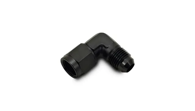 -03 AN Female to -03 AN Male 90 Degree Flare Adapter, Black