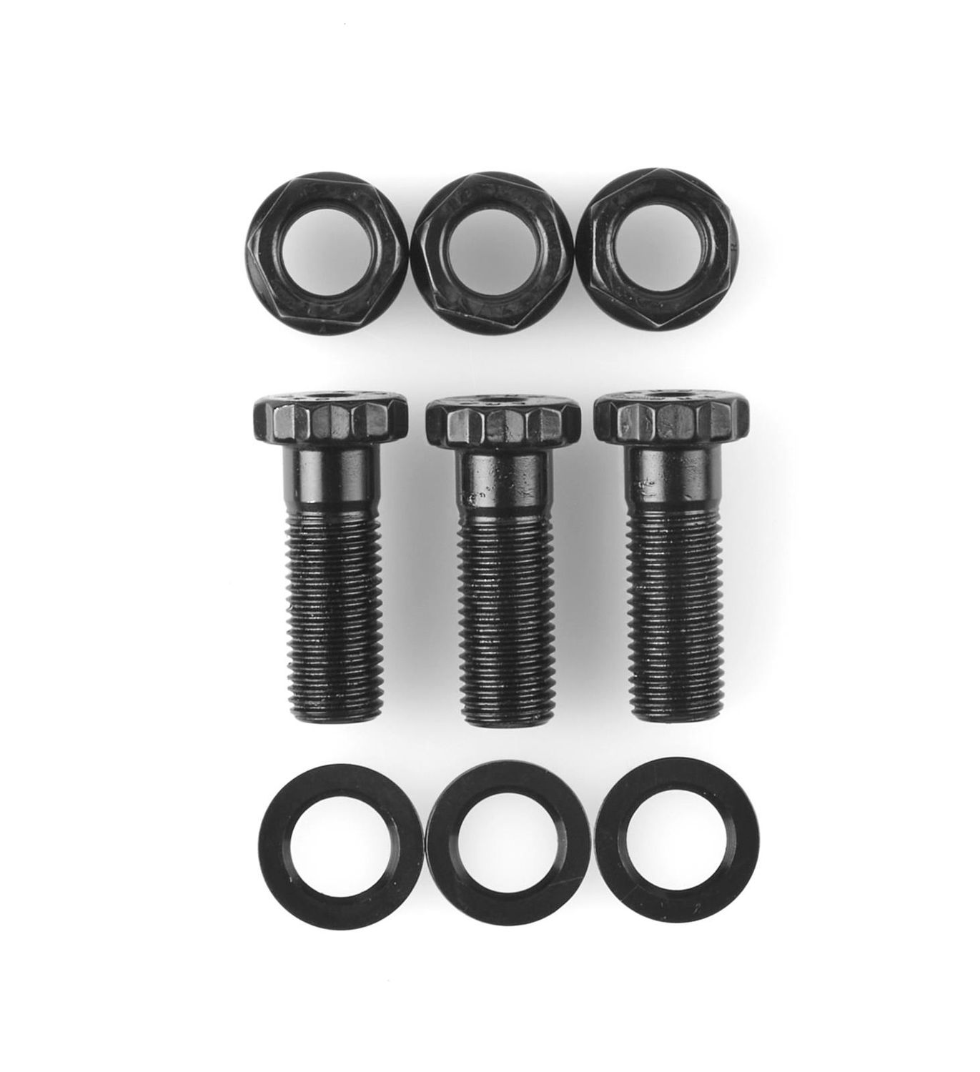 7/16"-20 Torque Converter Bolt Kit, 12-Point, Chromoly, Set of 3