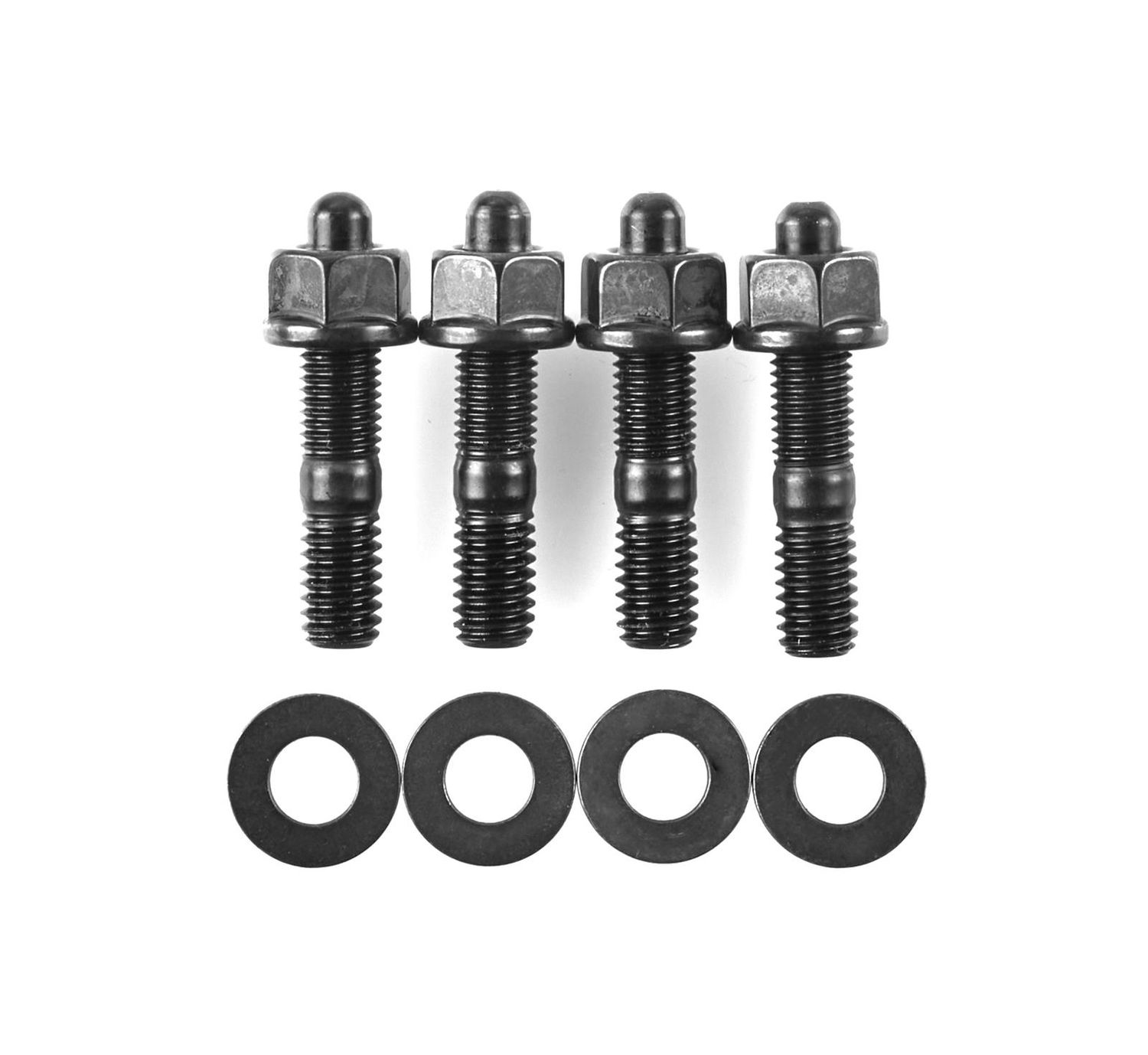 5/16"-18/24 Carburetor Stud Kit, Black Oxide, 1.700" Length, Set of 4
