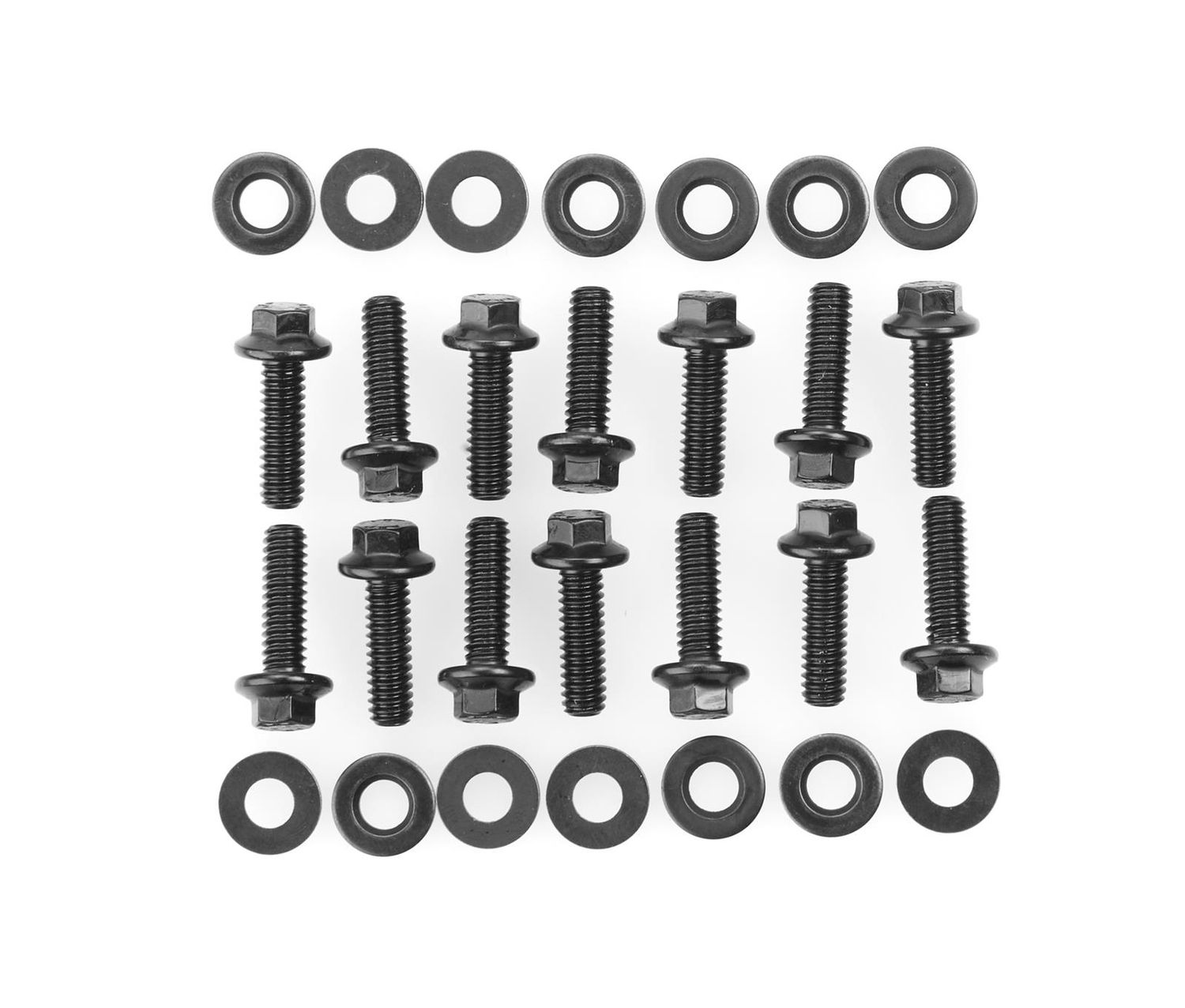 1/4"-20 Chromoly Valve Cover Bolt Kit, Hex Head, Black Oxide, Set of 14
