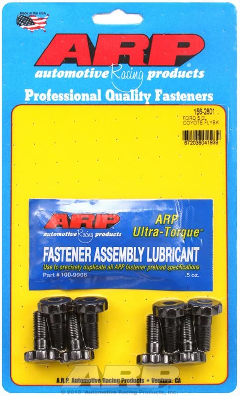 M10 x 1.0 Pro Series Flywheel Bolt Kit, 12-Point, Black Oxide, Ford 5.0 Modular, Set of 8