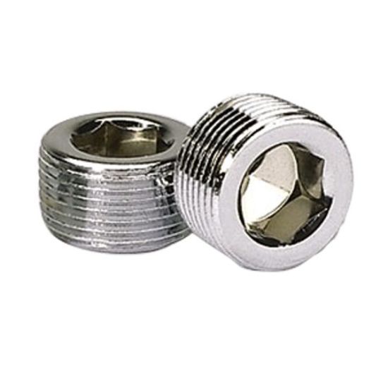 3/4" NPT Chrome Pipe Plugs, Pair