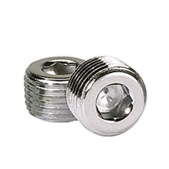 1/2" NPT Chrome Pipe Plugs, Pair