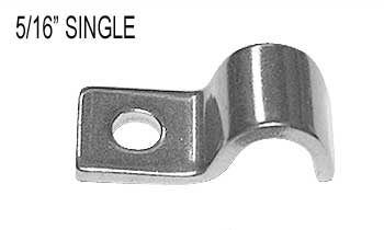 5/16" Single Line Clamps, Stainless Steel, 12-Pack