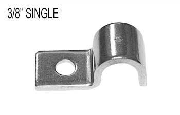 3/8" Single Line Clamps, Stainless Steel, 12-Pack