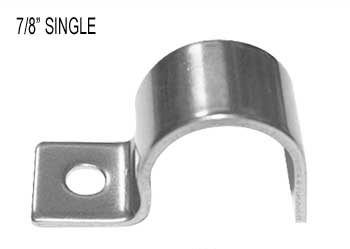 7/8" Single Line Clamps, Stainless Steel, 8-Pack