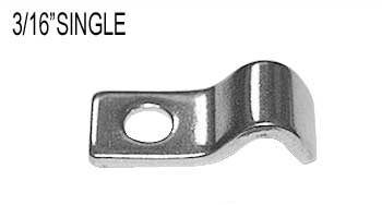 3/16" Single Line Clamps, Stainless Steel, 12-Pack