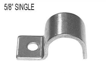 5/8" Single Line Clamps, Stainless Steel, 8-Pack