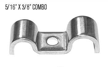 5/16" x 3/8" Combo Line Clamps, Stainless Steel, 6-Pack