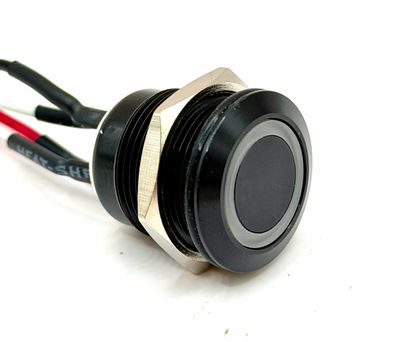 Momentary Push Button Switch, White, 19mm