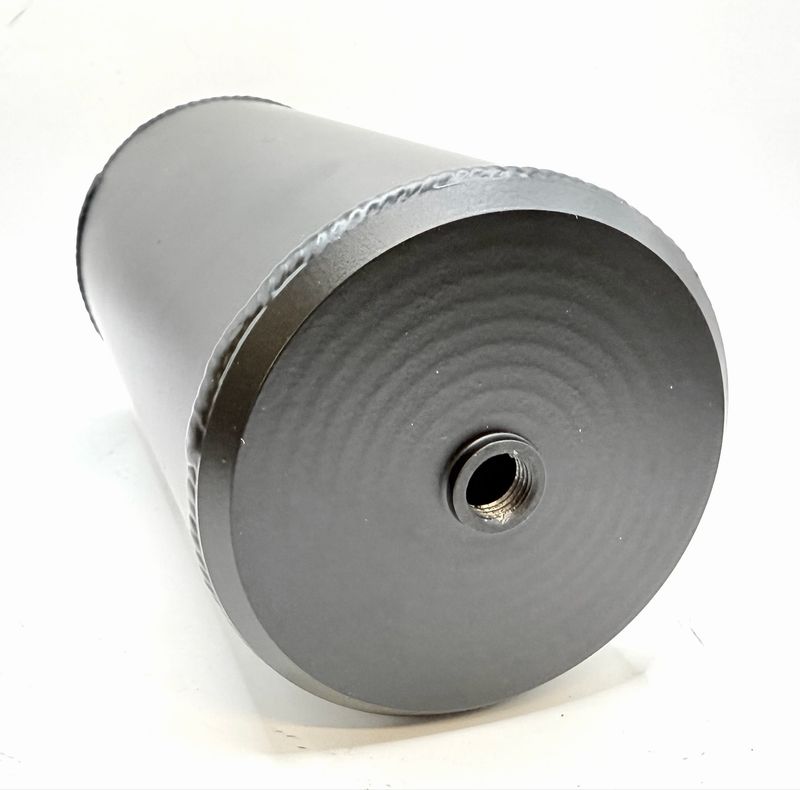 Air Tank, 8" Long x 4" OD, Black, 1/4" NPT both ends