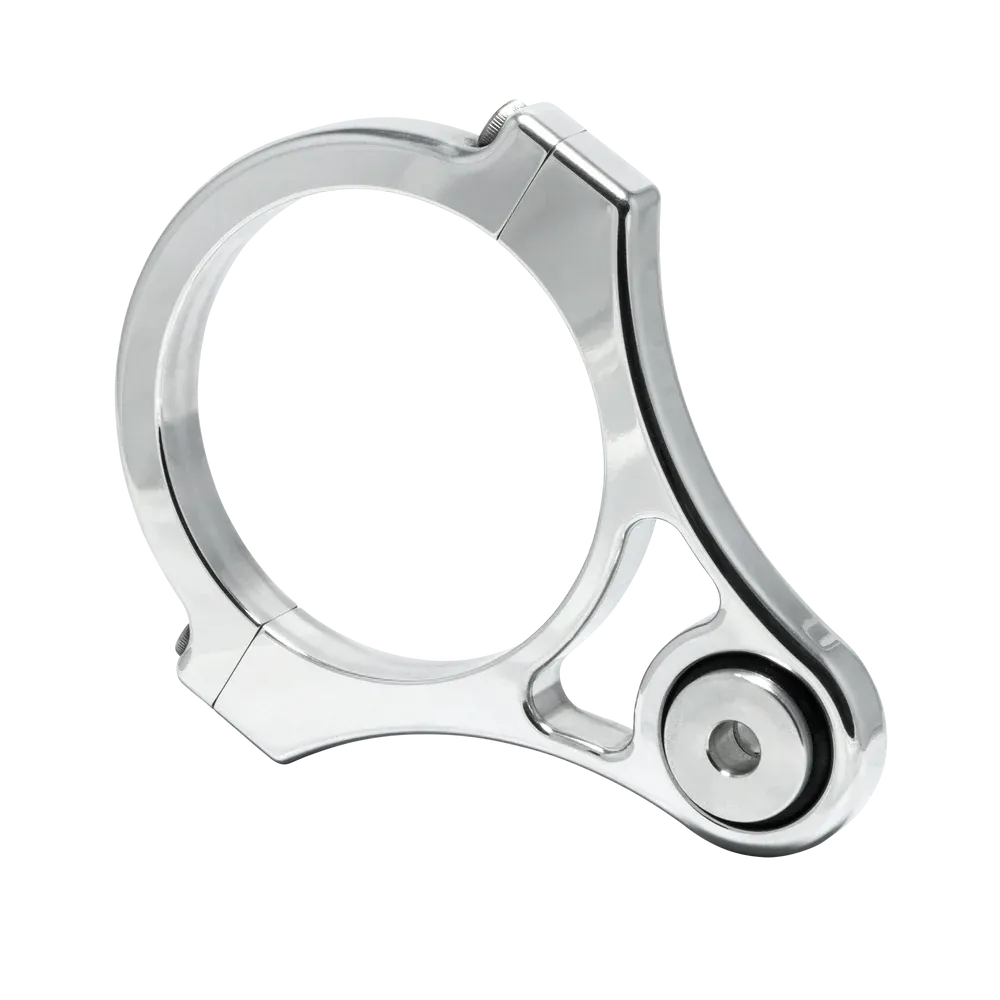 Clamp-On Exhaust Hanger, Polished Aluminum