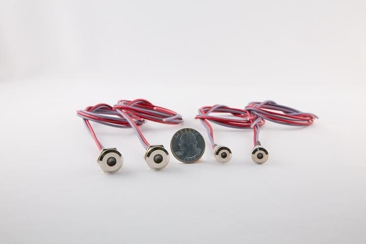 Large Chrome Low Profile LED Indicator