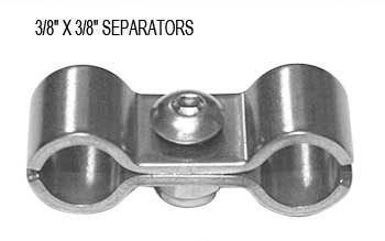 3/8" x 3/8" Separator Line Clamps, Stainless Steel, 3-Pack