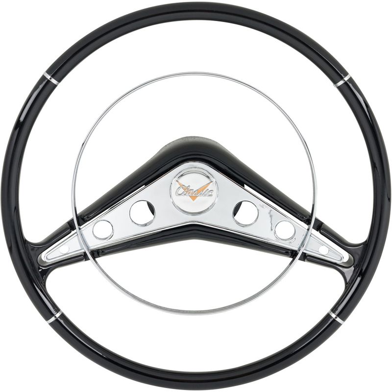1958-60 Chevy Impala Steering Wheel, 15", Black