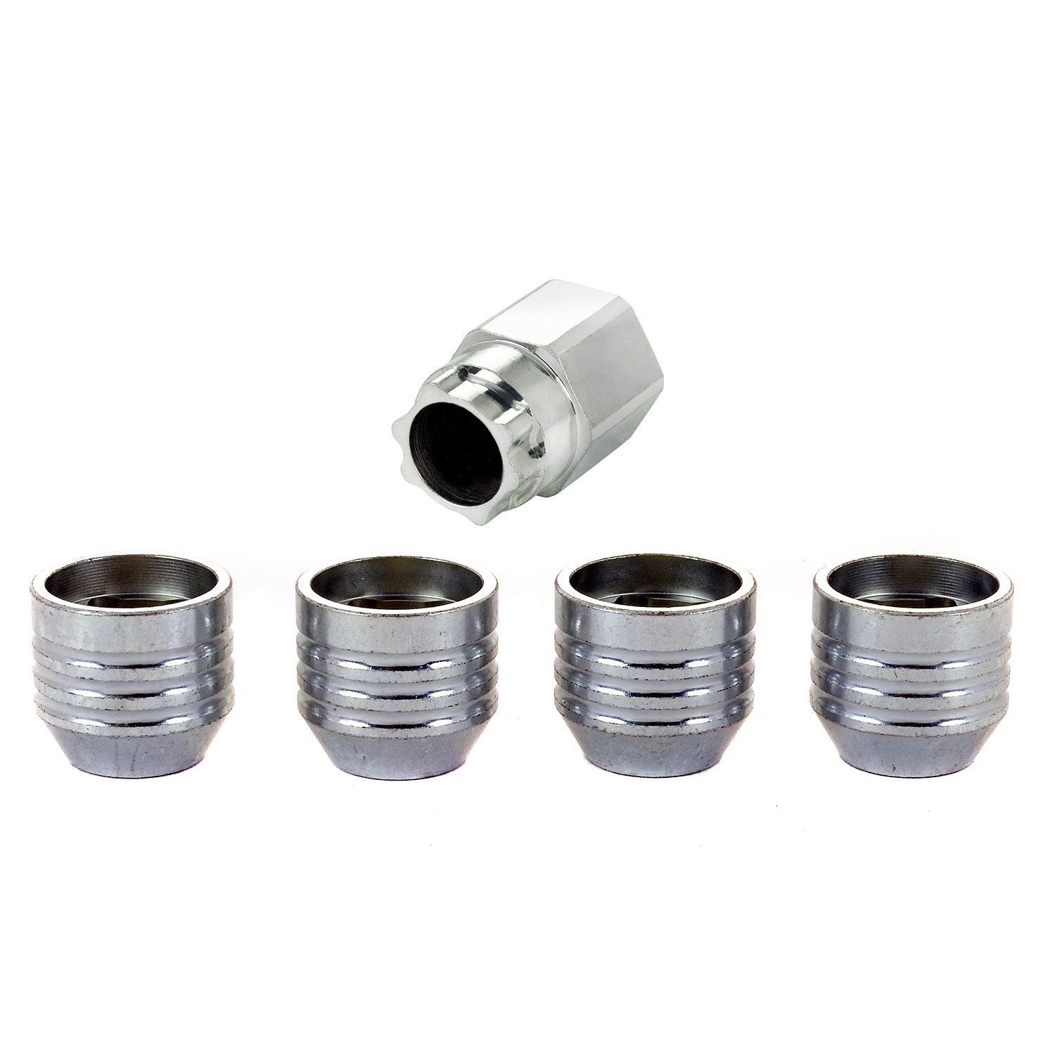 Cone Seat Under Hub Cap Wheel Lock Set, 9/16"-18, Set of 4