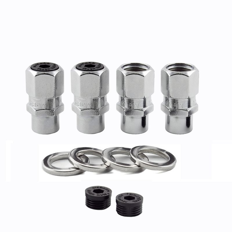 Chrome Drag Racing Short .490 Shank Lug Nut Set, 7/16"-20, Set of 4
