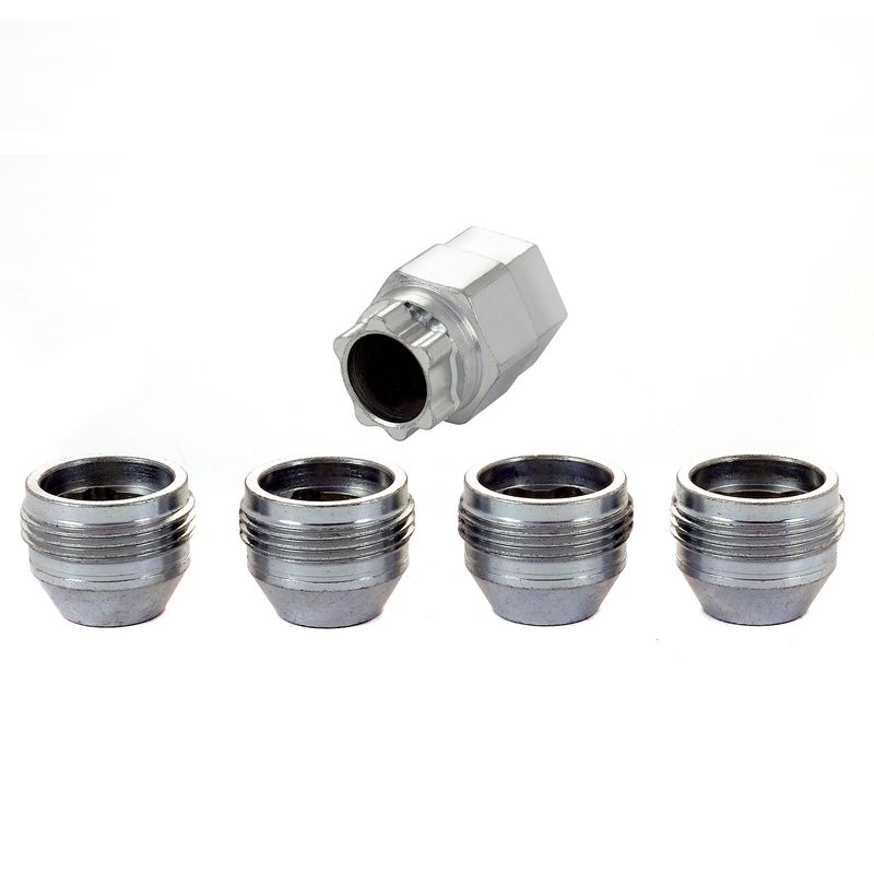Cone Seat Under Hub Cap Wheel Lock Set, M12 x 1.25, Set of 4