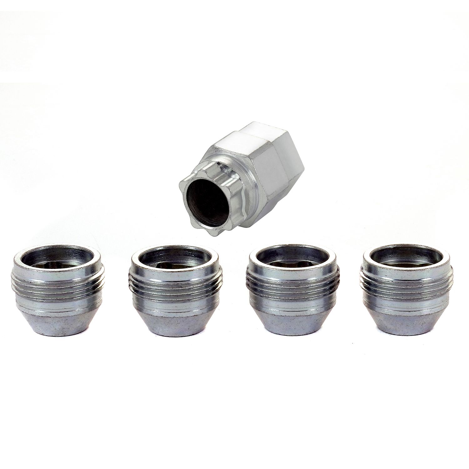 Cone Seat Under Hub Cap Wheel Lock Set, 1/2"-20, Set of 4