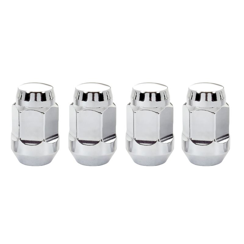 Chrome Bulge Cone Seat Lug Nut Set, 1/2"-20, Set of 4