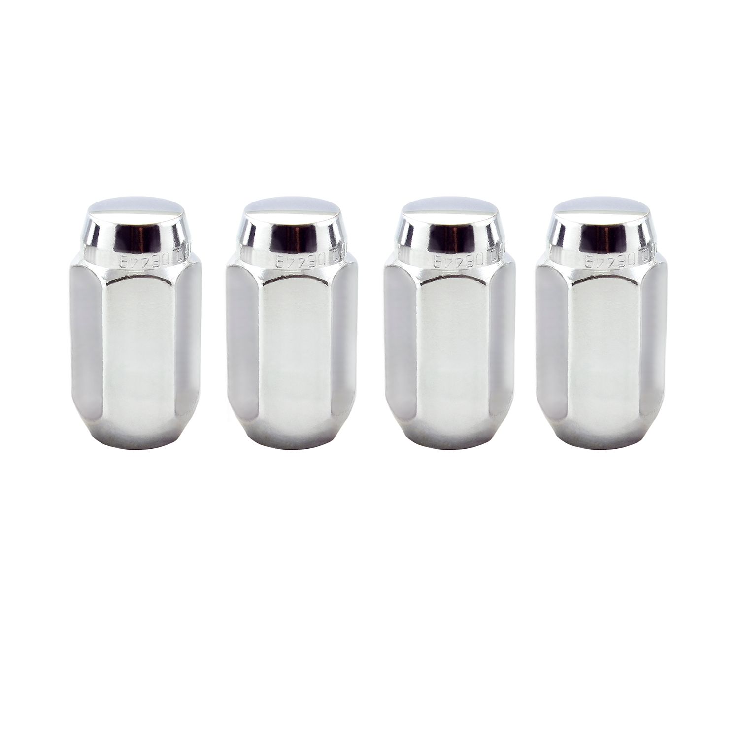 Chrome Cone Seat Lug Nut Set, M14 x 1.5, Set of 4