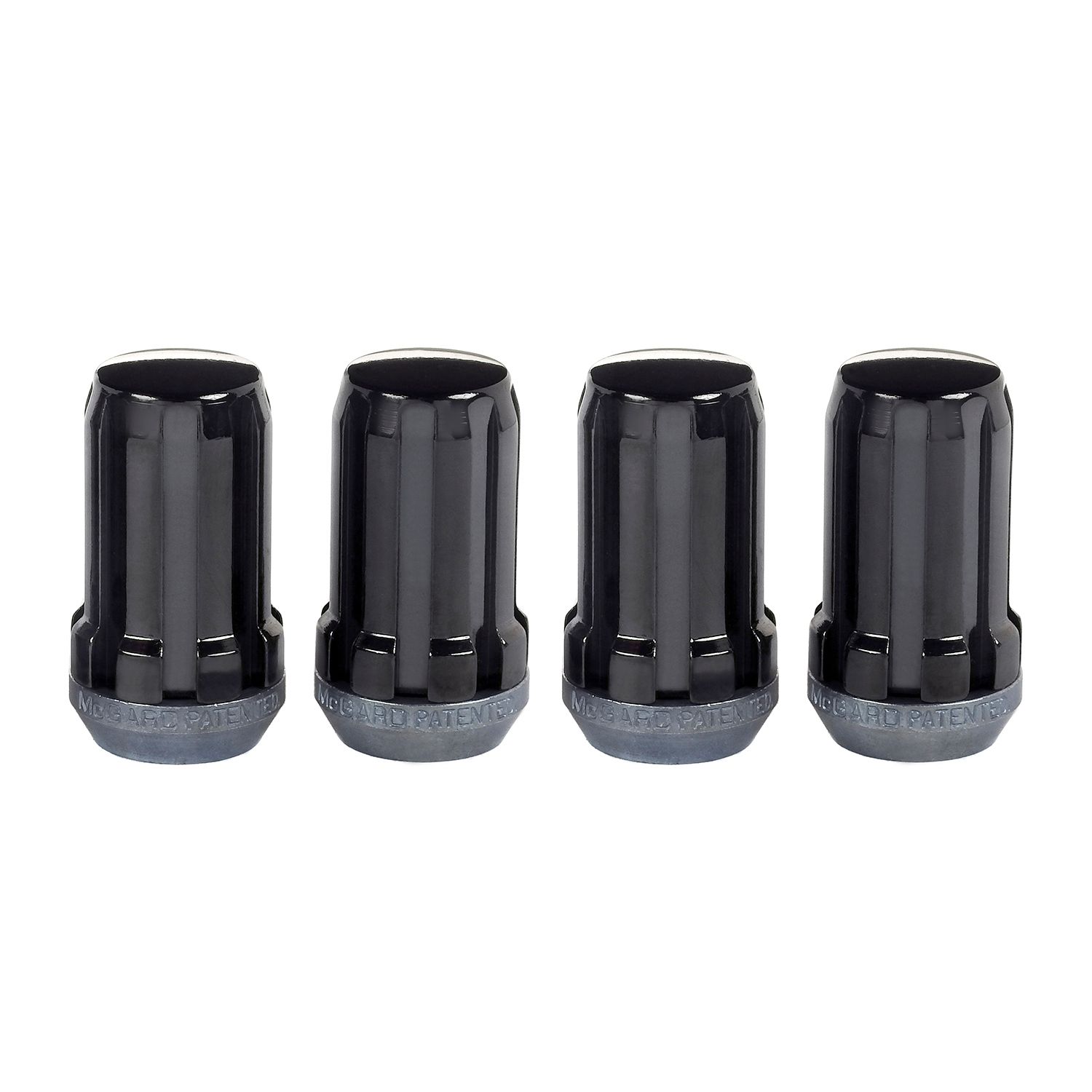 Black Cone Seat SplineDrive Lug Nut Set, M14 x 1.5, Set of 4