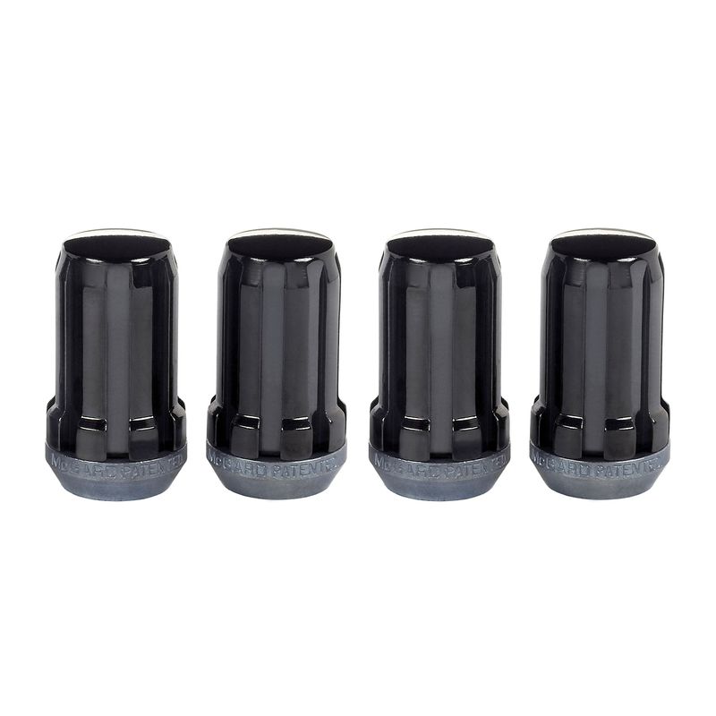 Black Cone Seat SplineDrive Lug Nut Set, M14 x 1.5, Set of 4