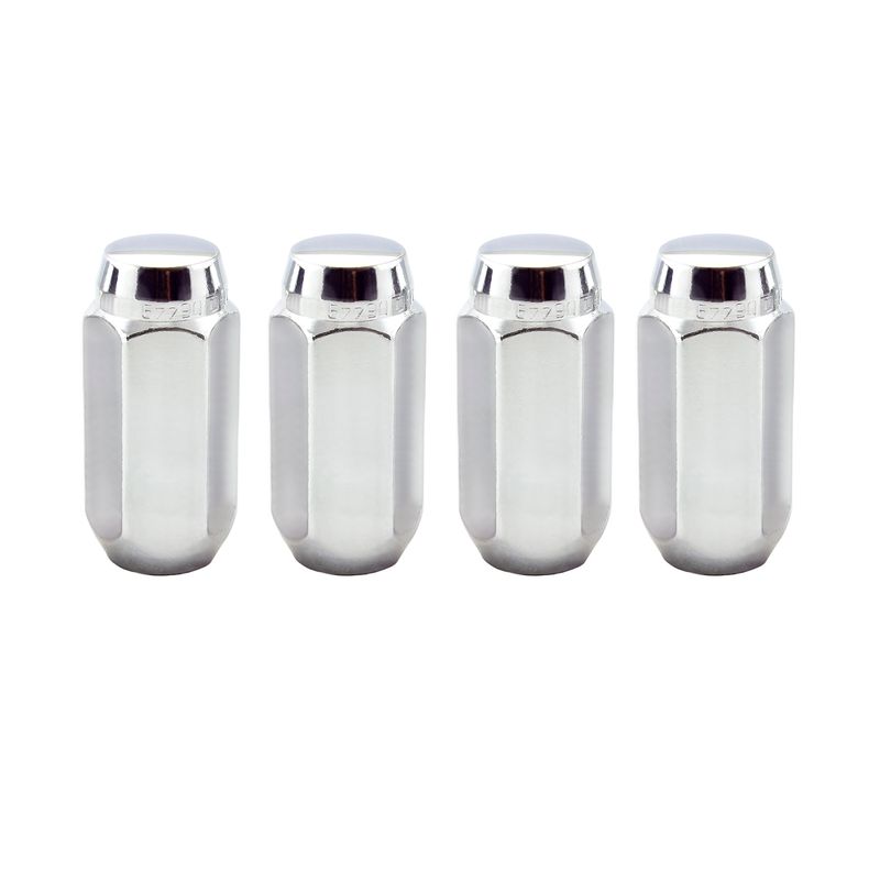 Chrome Cone Seat Lug Nut Set, M14 x 1.5, Set of 4