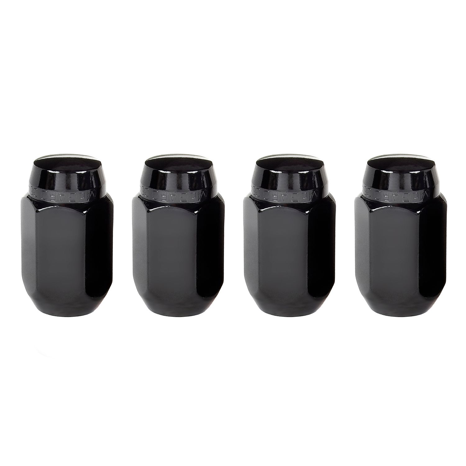 Black Cone Seat Lug Nut Set, M14 x 1.5, Set of 4