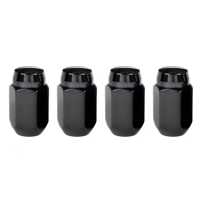 Black Cone Seat Lug Nut Set, M14 x 1.5, Set of 4