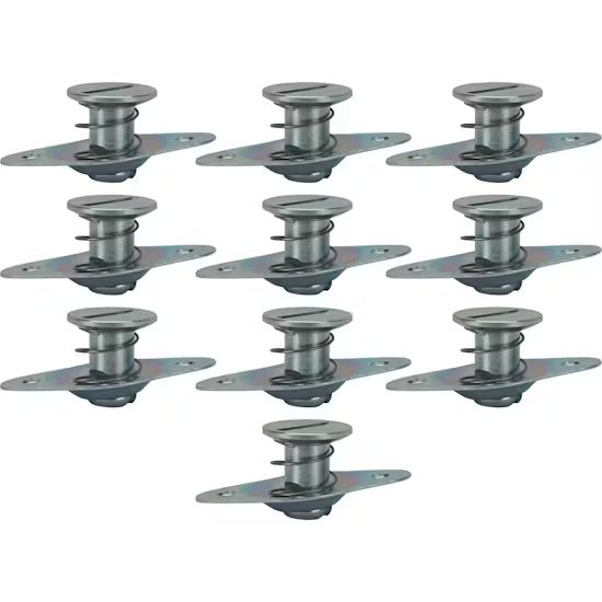 Self-Ejecting Quarter Turn Fasteners, .500" Grip, Pack of 10