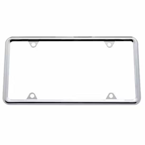 Slim License Plate Frame, Chrome