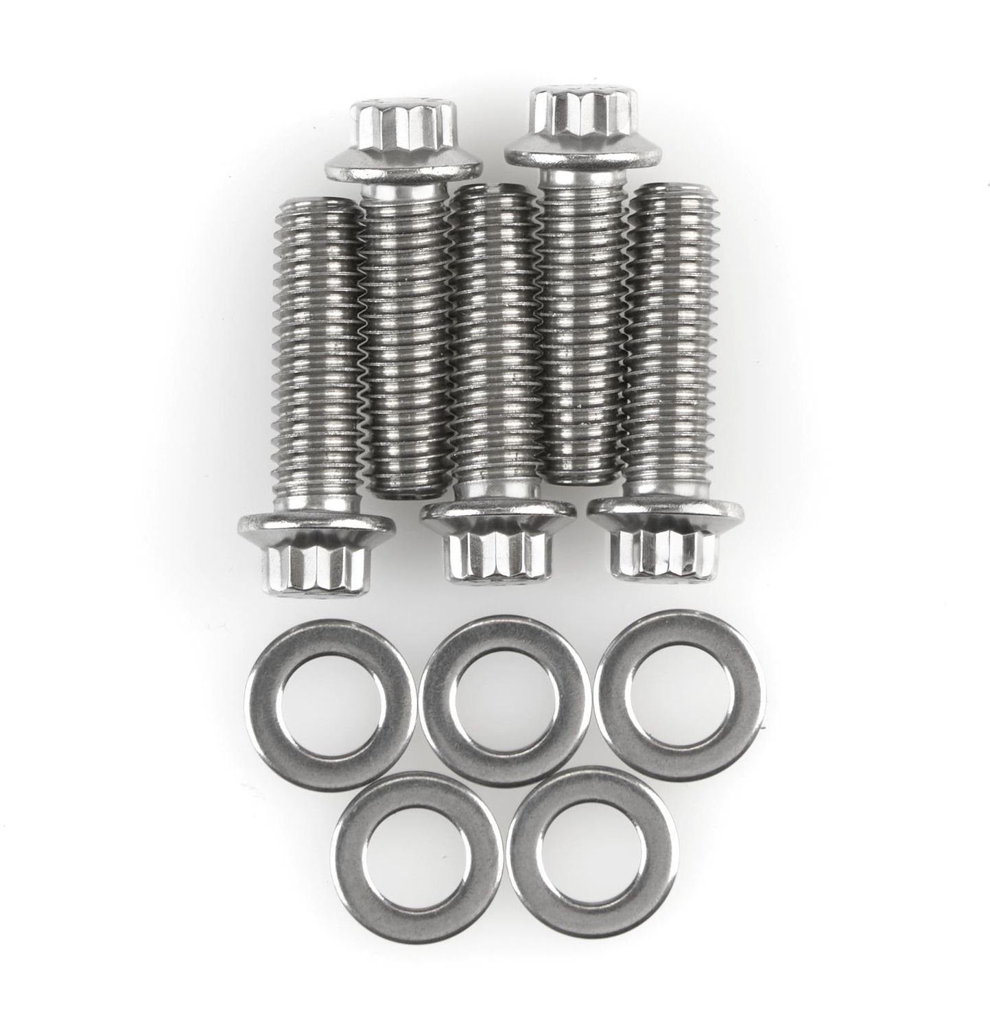 Stainless Steel 12-Point Bolts, 3/8"-16 x 1.250", Set of 5