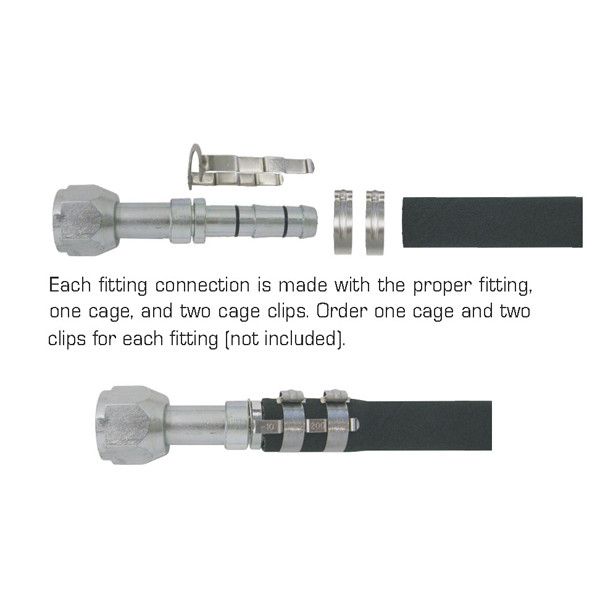 Straight Splice Hose Fitting with R134a Service Port