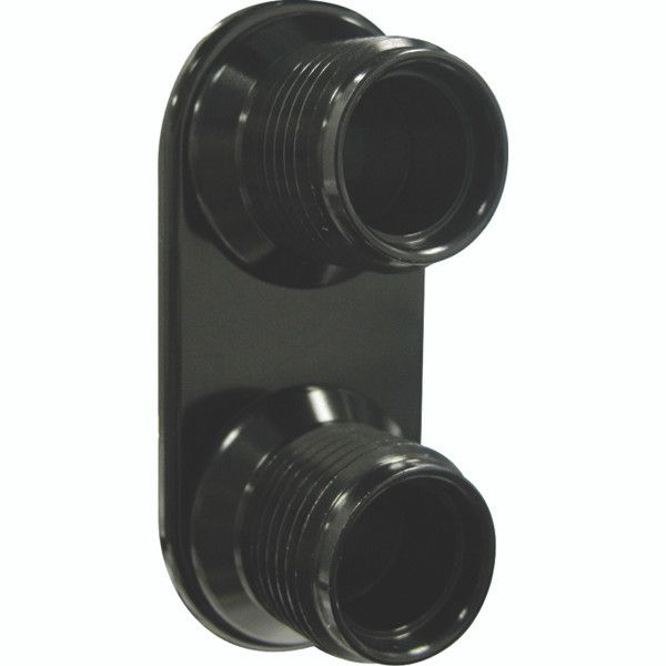 Black 2-Way A/C Bulkhead Plate, 6-8 O-Ring