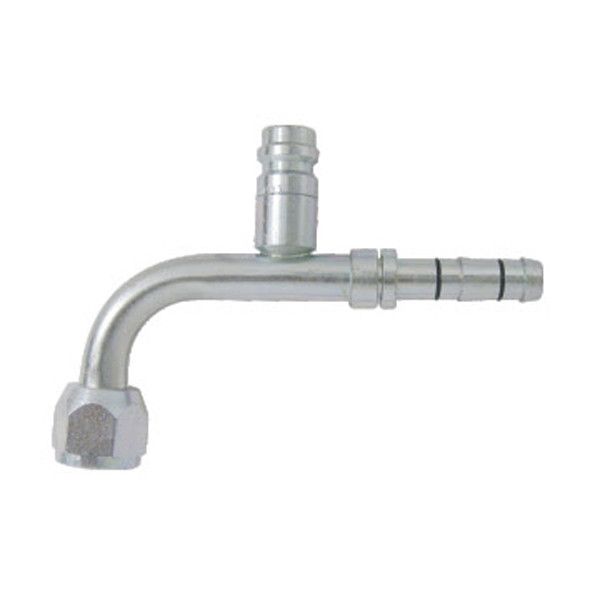EZ Clip 90 Degree Hose Fitting with R134a Service Port