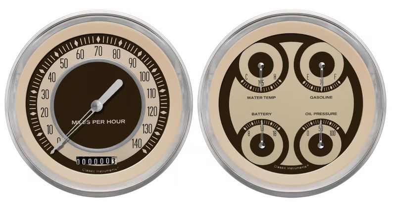 Nostalgia VT 5" Speedo &amp; Quad Gauge Set, GM