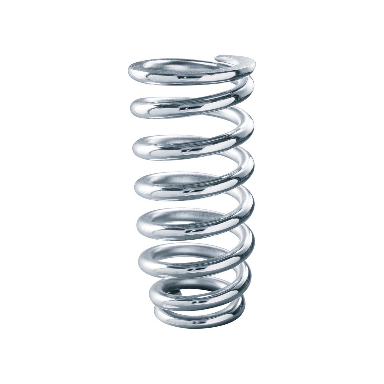 8" Tapered Chrome Coil Spring - 600 lb/in