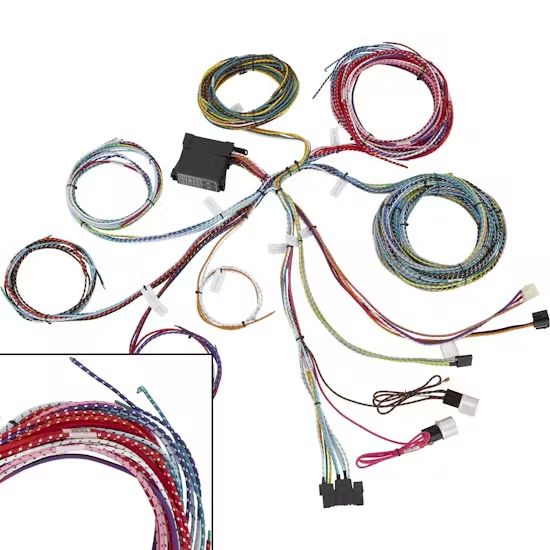 12-Circuit Vintage Cloth Covered Wiring Harness